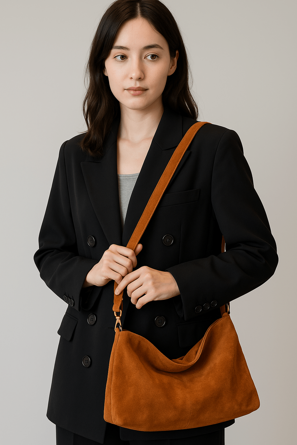 Suede Shoulder Bag Oversized For Women | Lirena 1