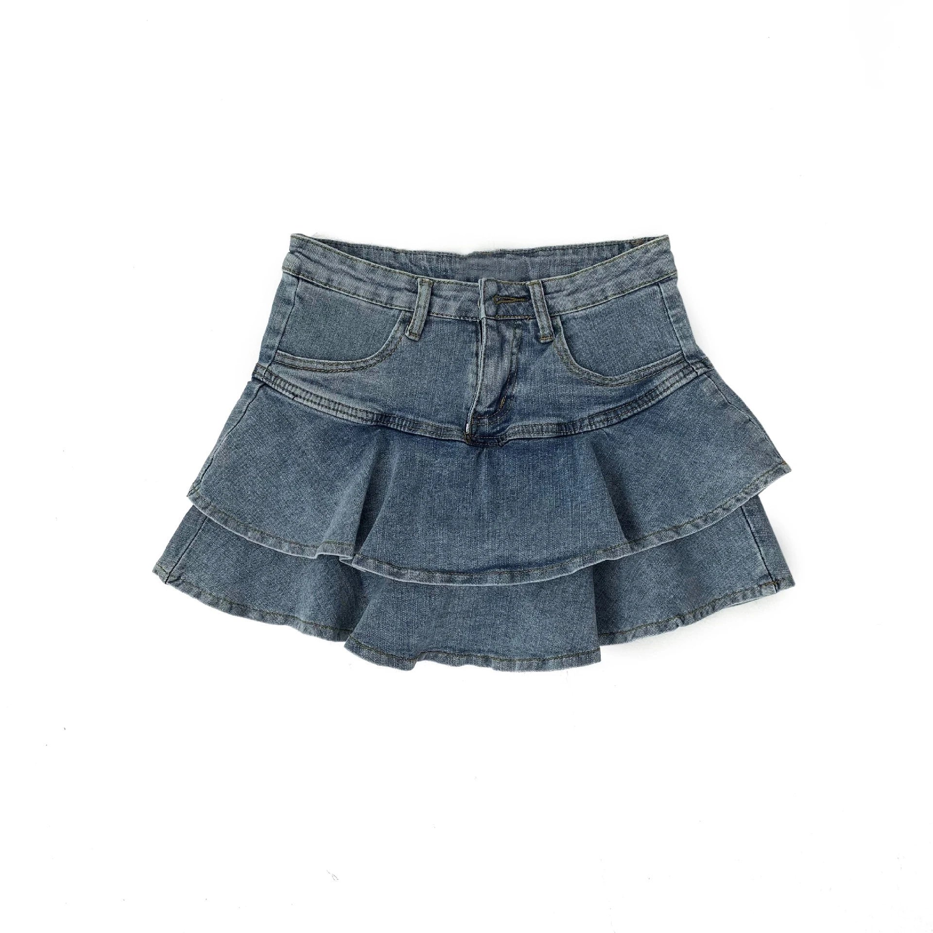 Vinta | Vintage High Waist Denim Skirt Shorts 5
