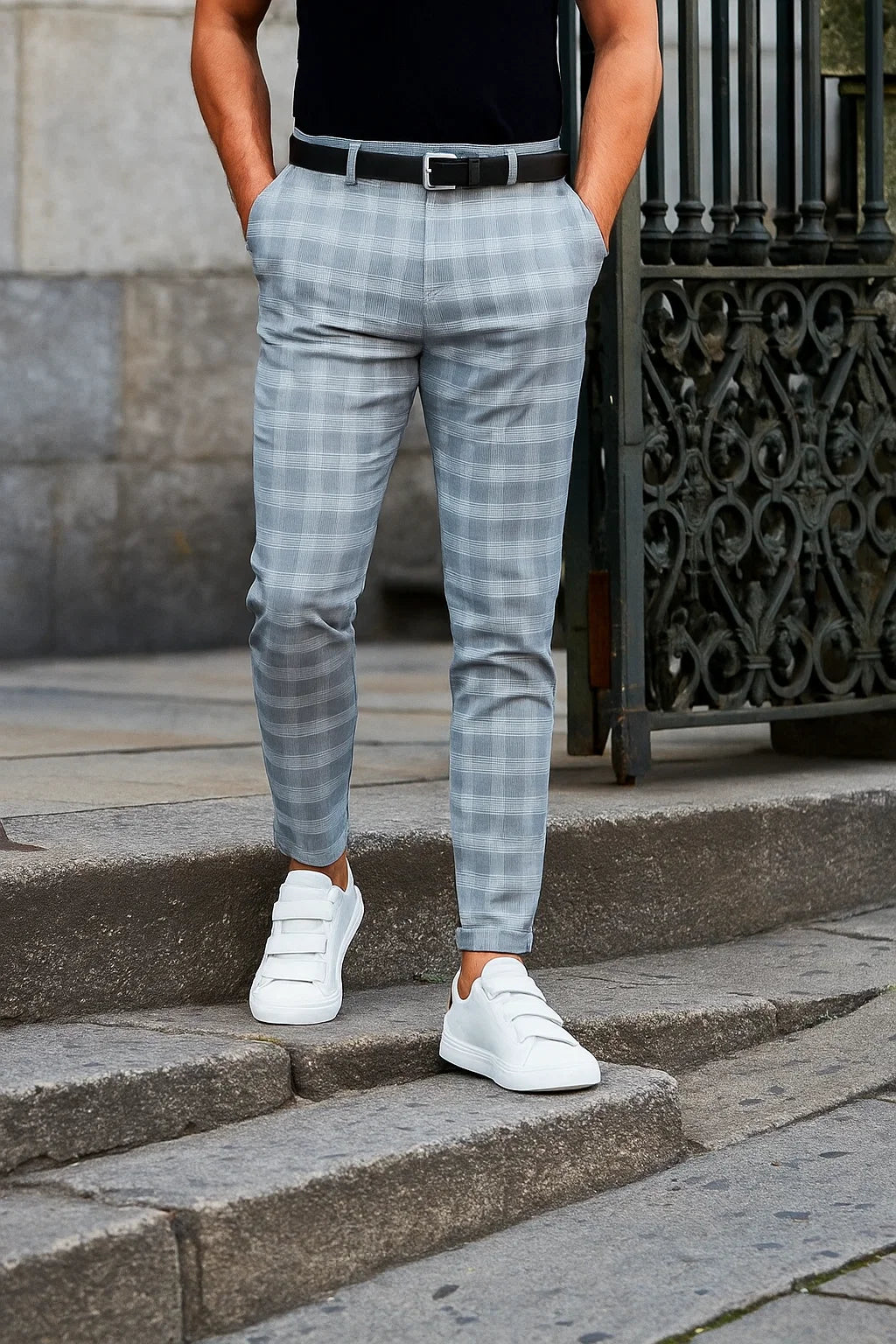 Virell | Slim Fit Black Chino Pants 3