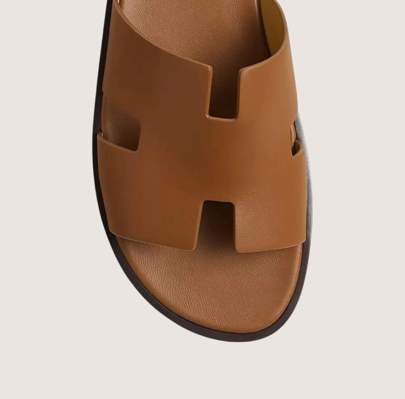Waver | Classic Leather Slide Sandals Brown 2