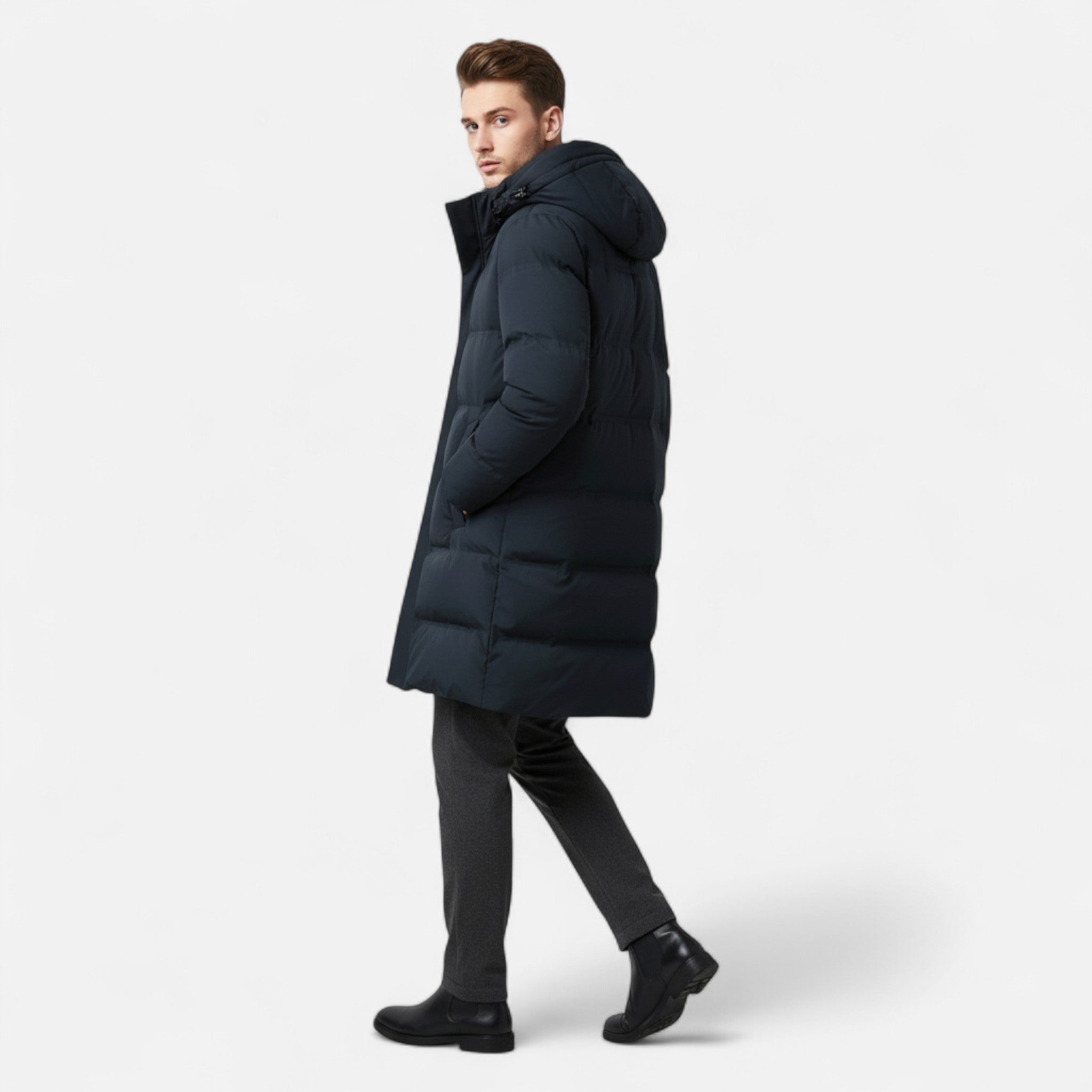Winter Down Parka Hooded Design For Men | Ralven 2