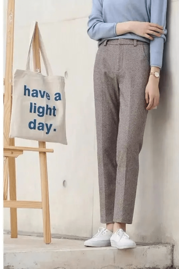 Wool Straight-Leg Trousers For Women | Jentis 2