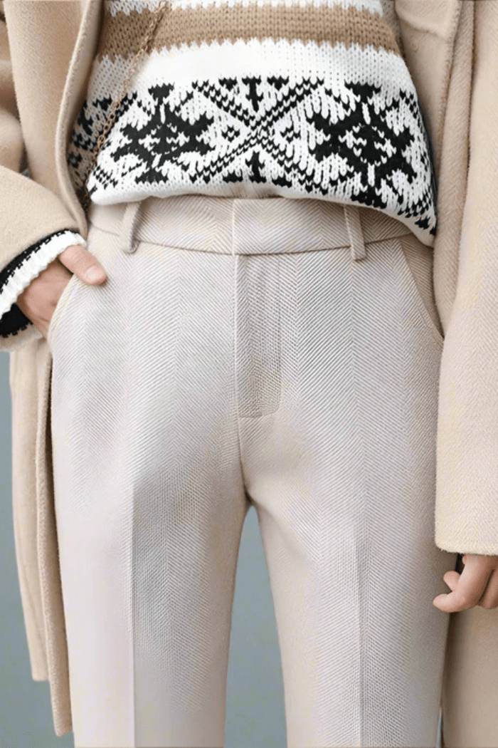 Wool Straight-Leg Trousers For Women | Jentis 8