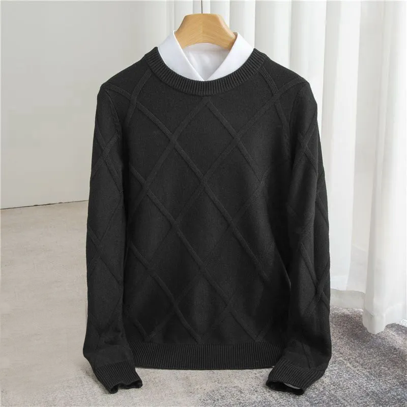 Argyle Knit Sweater Comfortable Fit For Men | Jorven 6
