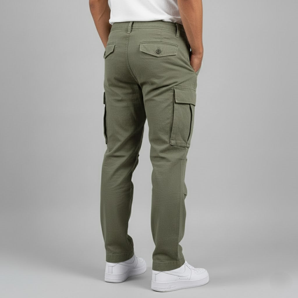 Bendro | Relaxed Fit Black Cargo Pants with Side Pockets 6