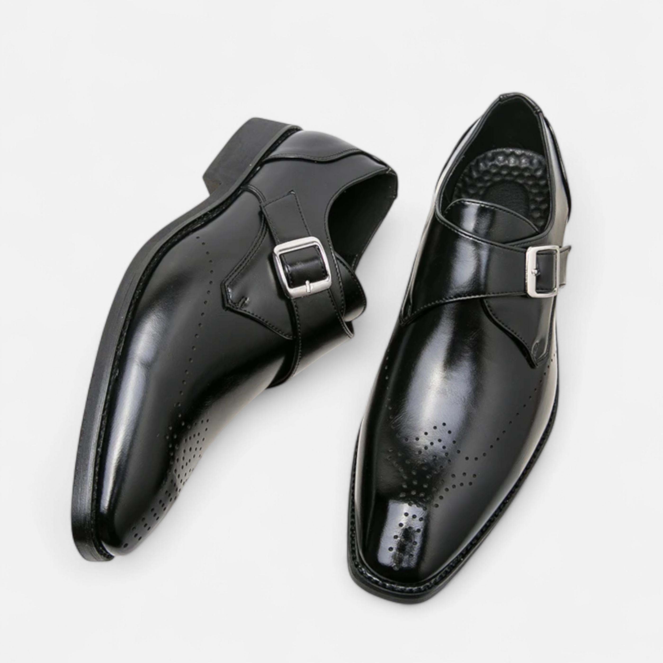 Blick | Buckle-Detail Black Dress Shoes 0
