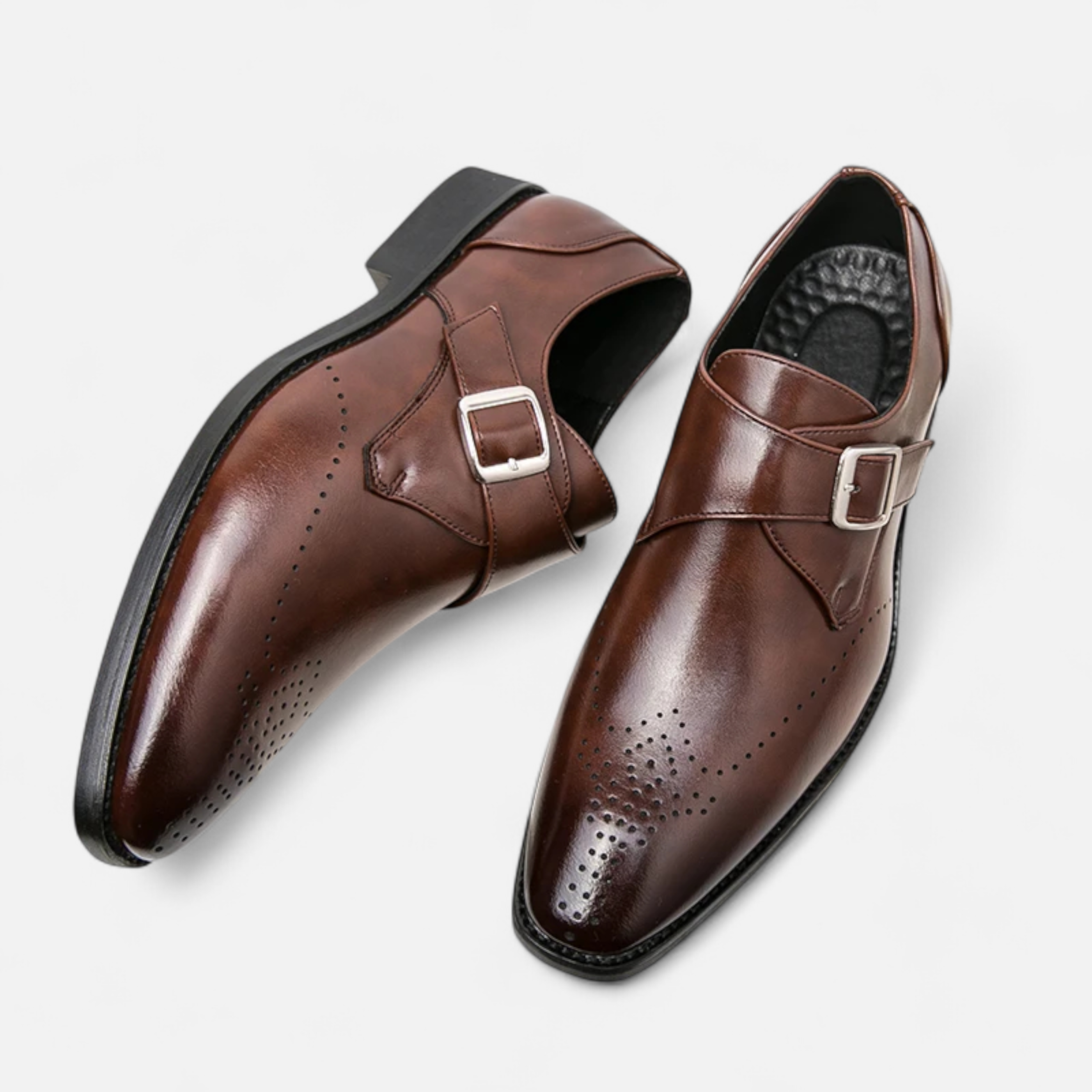 Blick | Buckle-Detail Black Dress Shoes 6