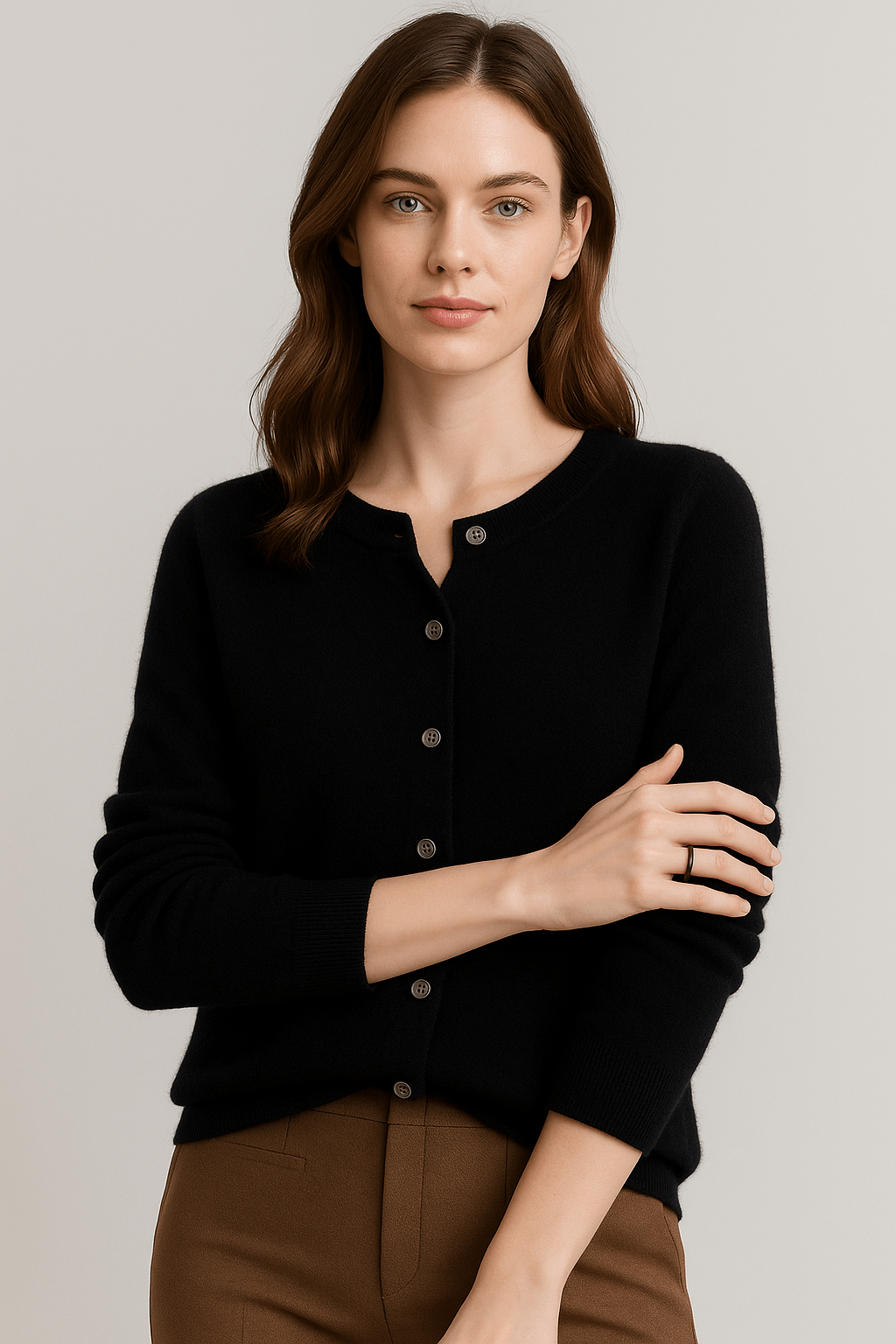 Button-Up Wool Cardigan Lightweight For Women | Lianya 3