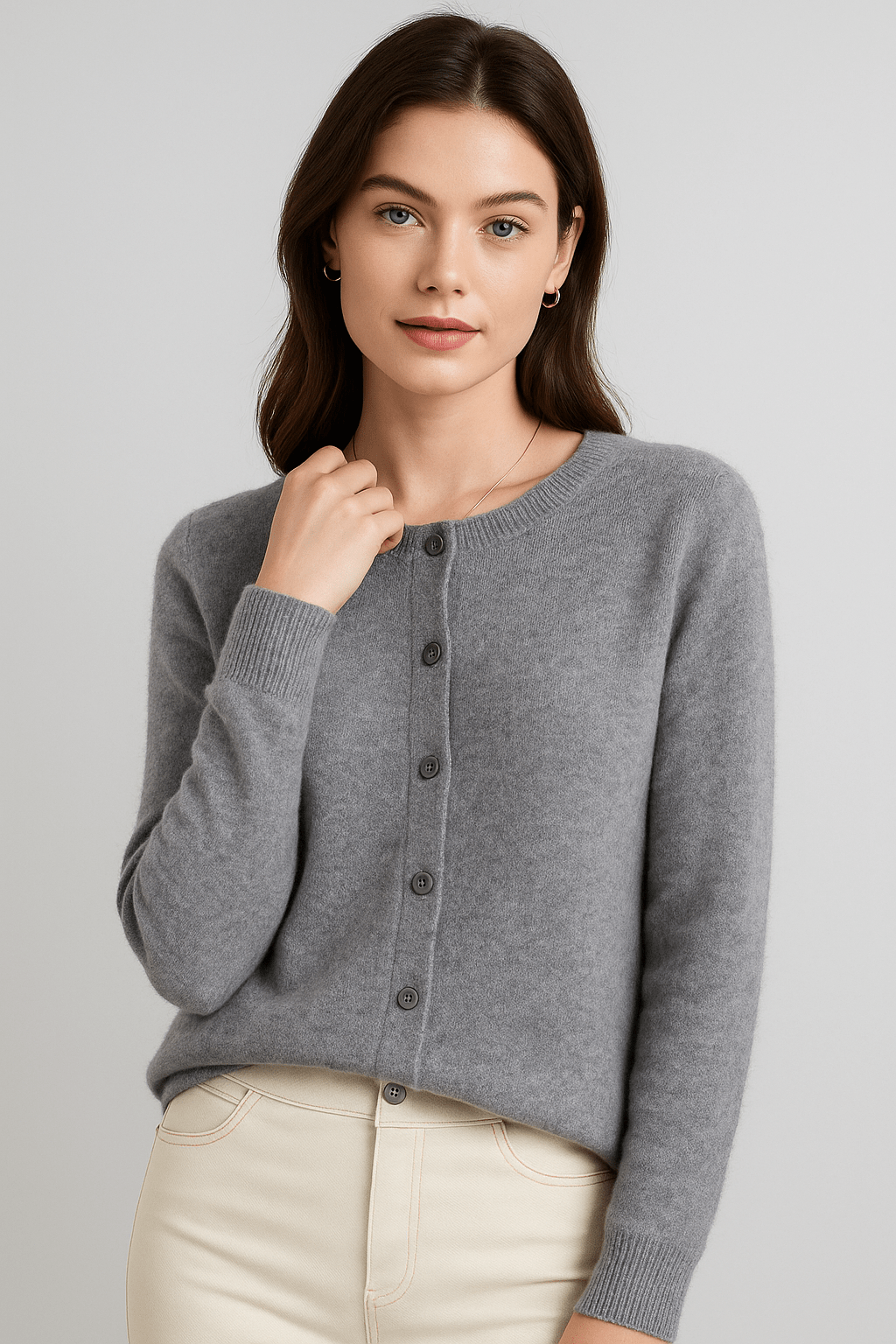 Button-Up Wool Cardigan Lightweight For Women | Lianya 4