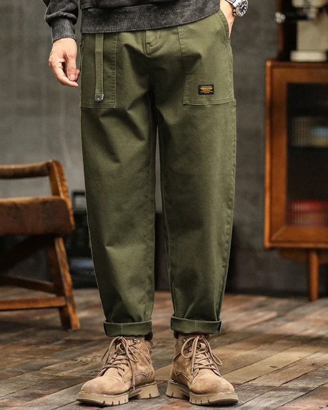Cairo | Cargo Straight Leg Utility Trousers 1