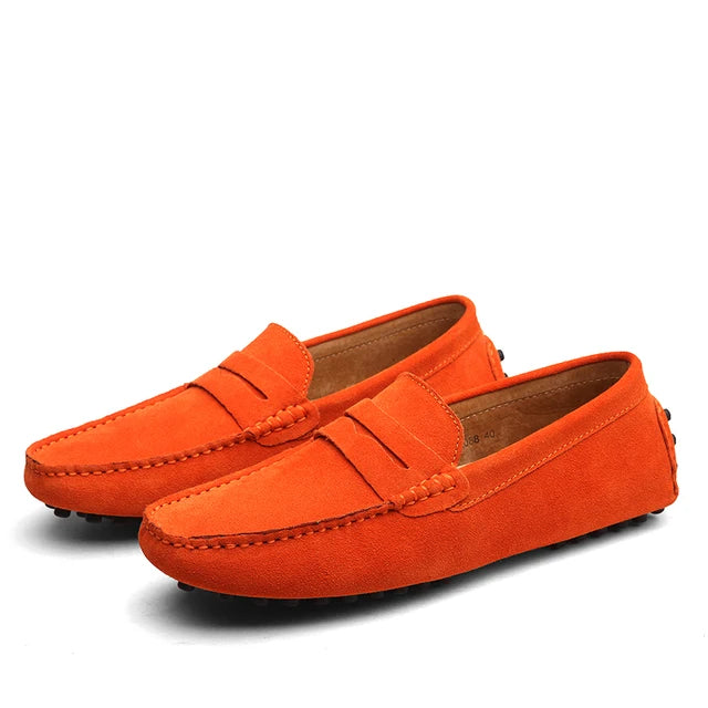 Calf Suede Slip-On Loafers for Men | Nuro