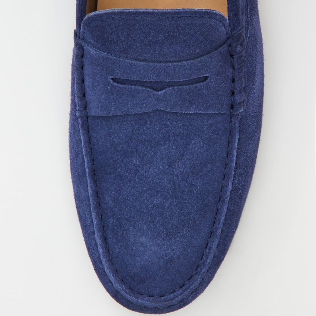 Calf Suede Slip-On Loafers for Men | Nuro