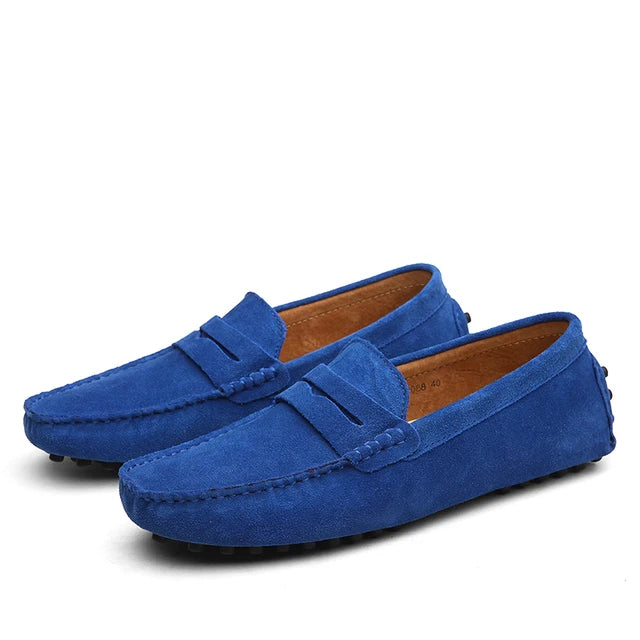 Calf Suede Slip-On Loafers for Men | Nuro