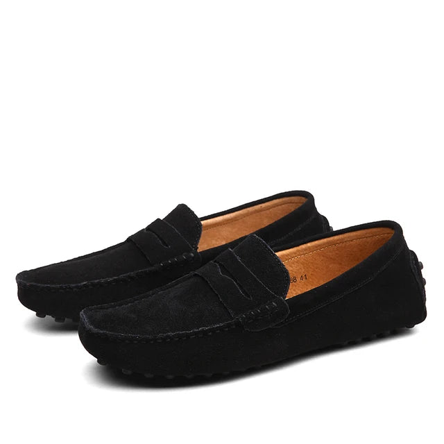 Calf Suede Slip-On Loafers for Men | Nuro
