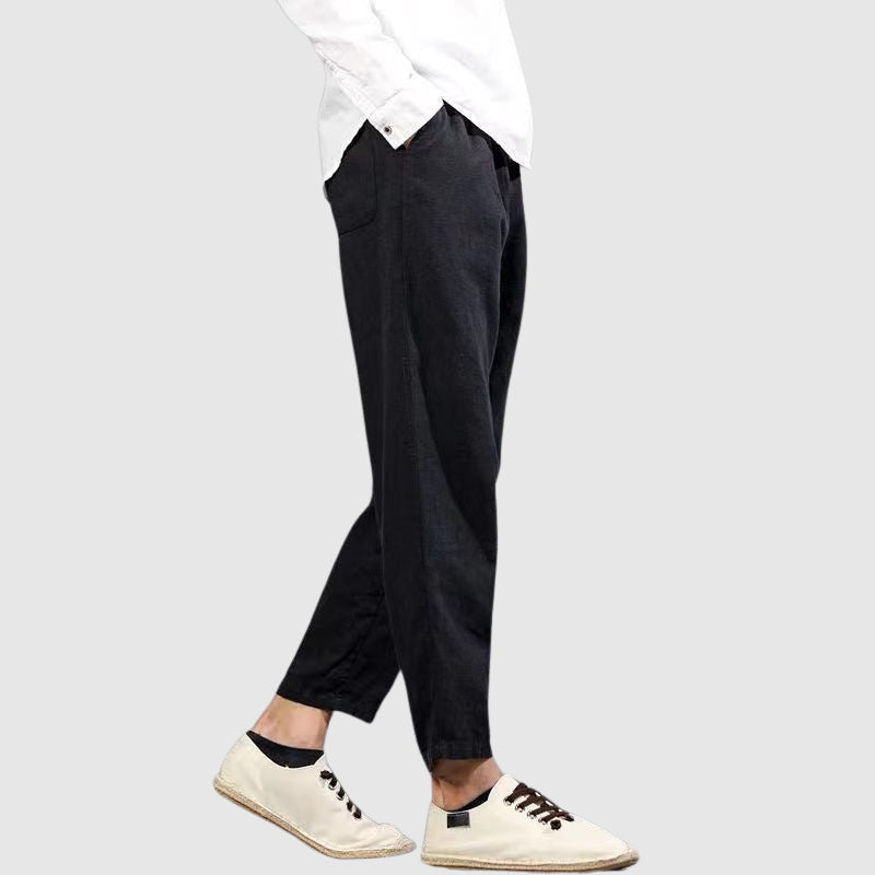 Casual Linen Drawstring Pants for Men | Trevor