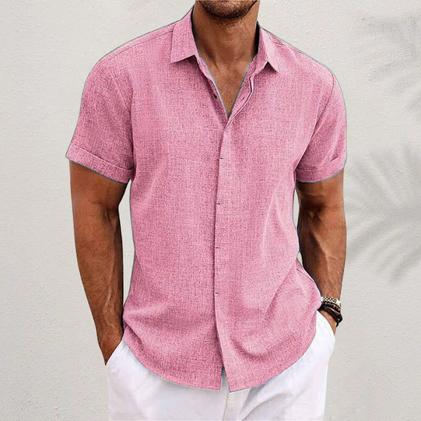 Casual Short Sleeve Button-Up Shirt for Men | Edward