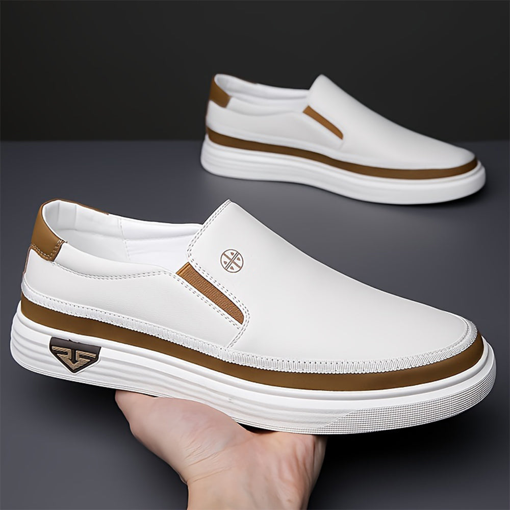 Casual Slip-On Sneakers with Contrast Detail for Men | Leon