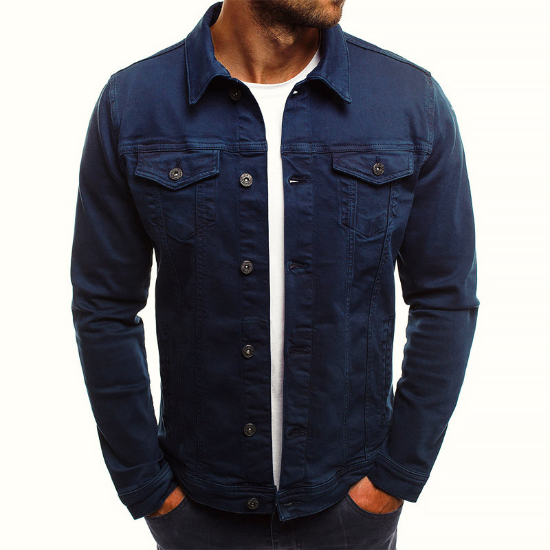 Classic Denim-Inspired Casual Jacket for Men | Teofilo