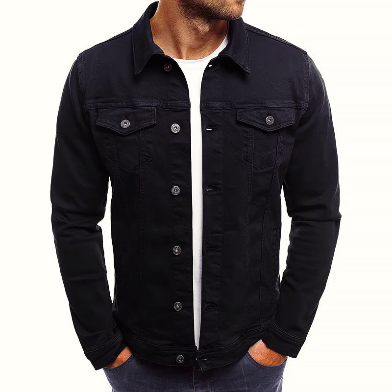 Classic Denim-Inspired Casual Jacket for Men | Teofilo