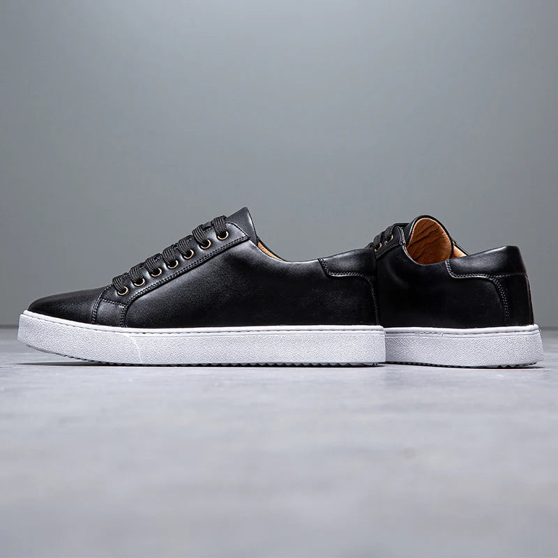 Classic Leather Low-Top Sneakers with Comfortable Sole for Men | Hugo