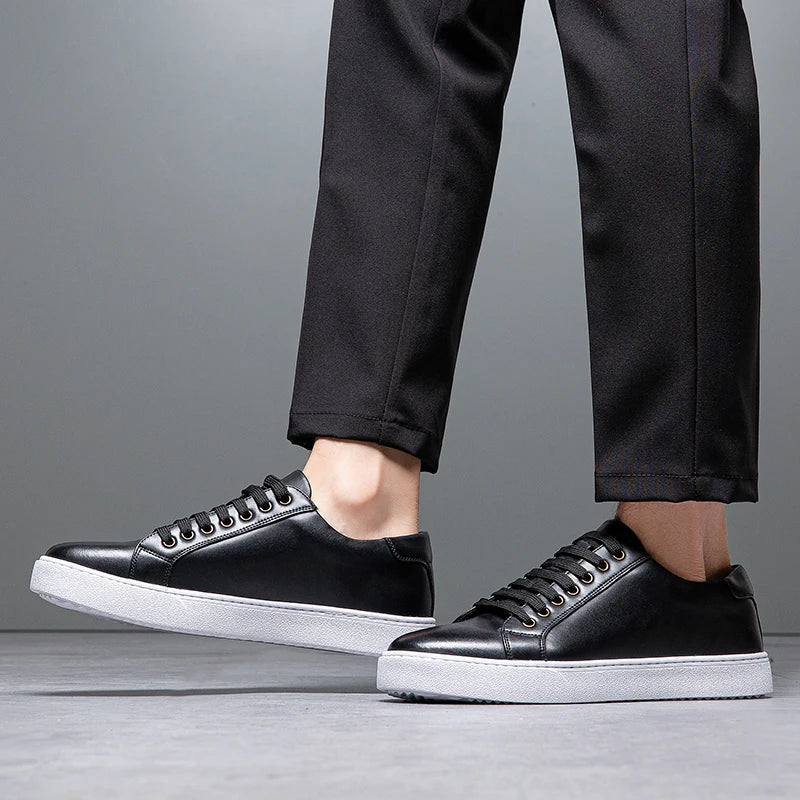 Classic Leather Low-Top Sneakers with Comfortable Sole for Men | Hugo