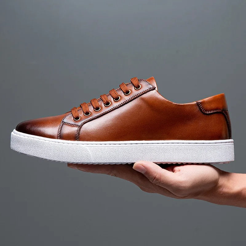 Classic Leather Low-Top Sneakers with Comfortable Sole for Men | Hugo