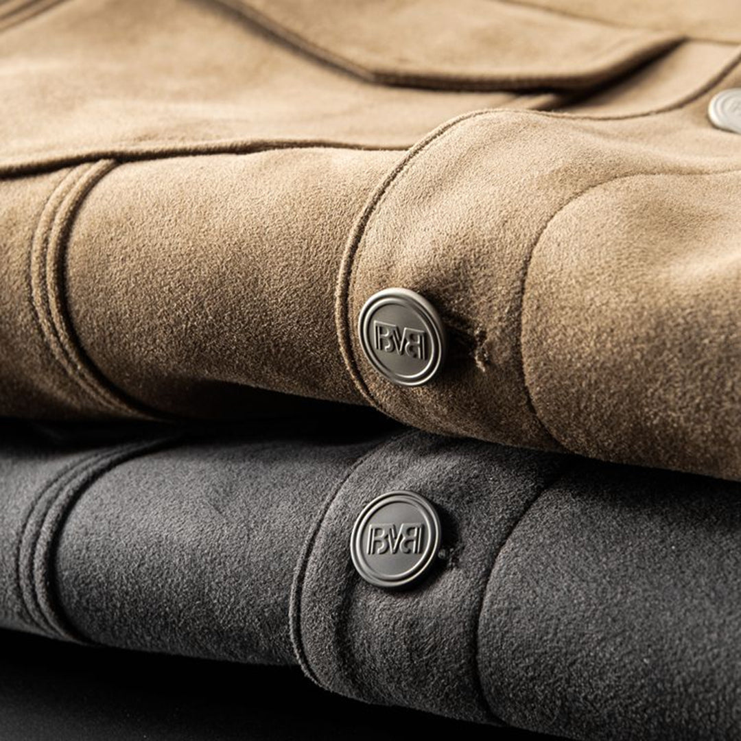 Classic Suede Button-Up Jacket for Men | Tom