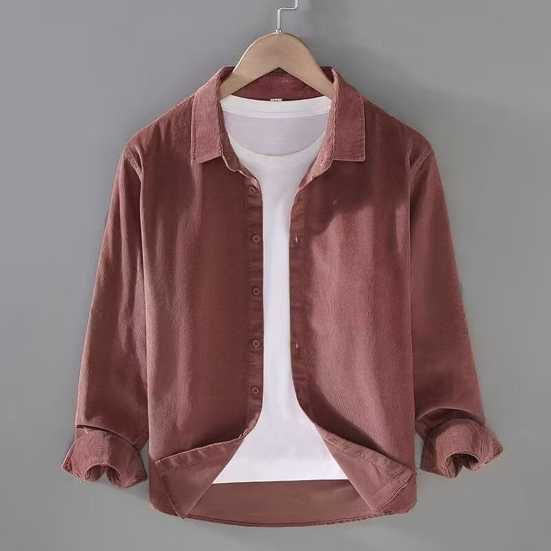 Corduroy Long-Sleeve Shirt For Men | Jorven 1