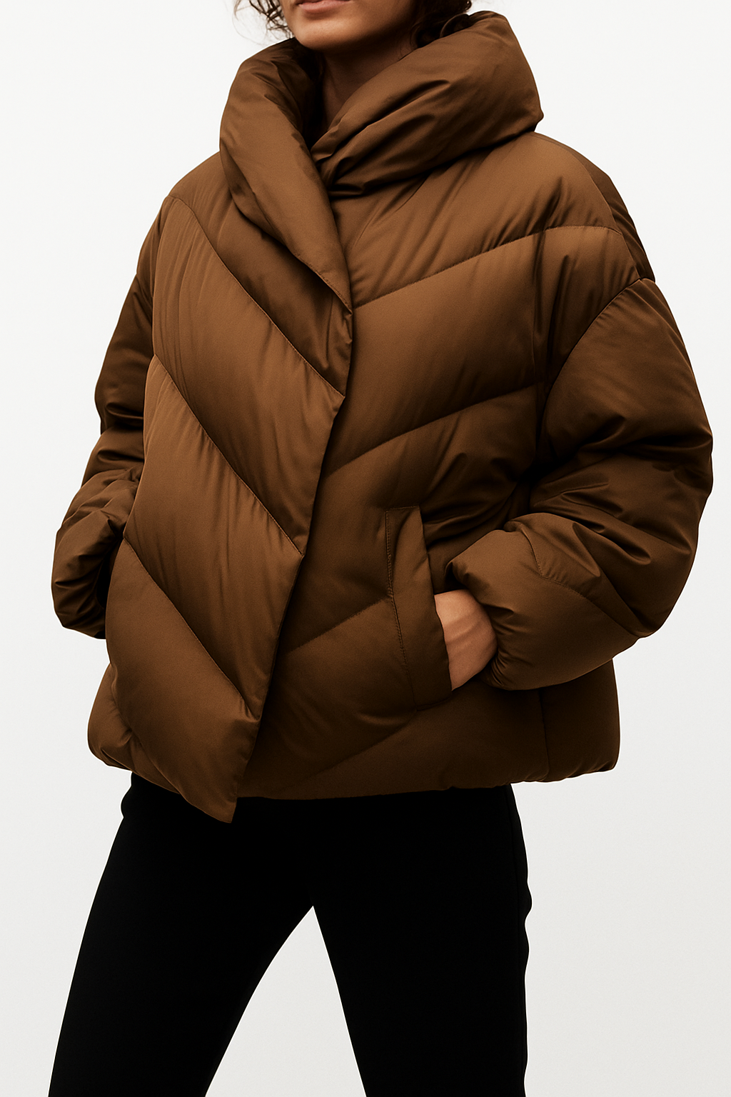 Cropped Hooded Puffer Jacket For Women | Lirona 0