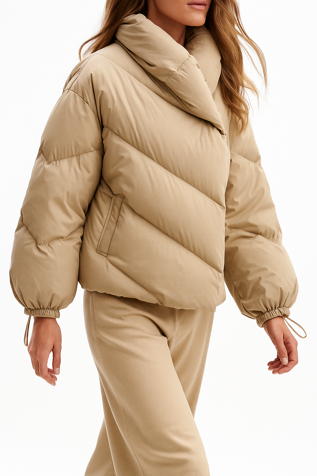 Cropped Hooded Puffer Jacket For Women | Lirona 4