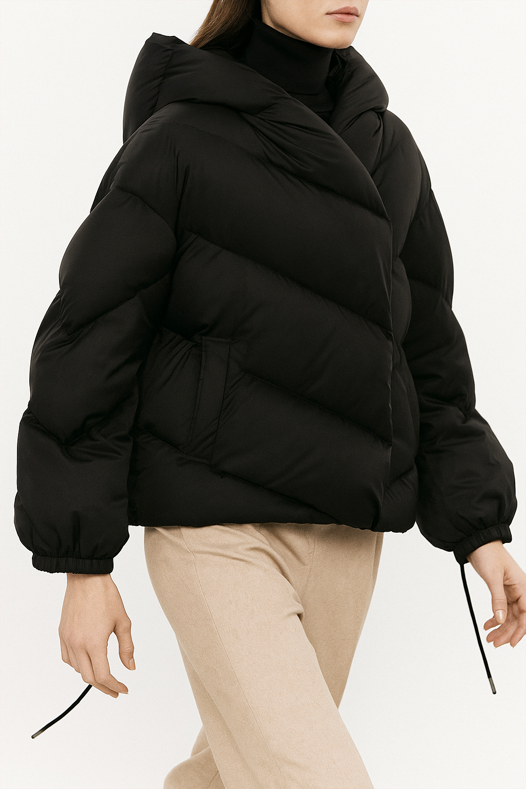 Cropped Hooded Puffer Jacket For Women | Lirona 6