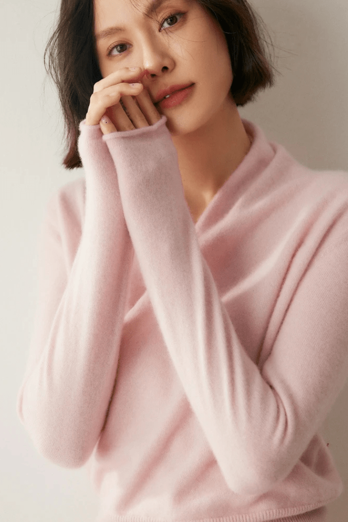 Crossover Collar Sweater For Women | Lirina 4