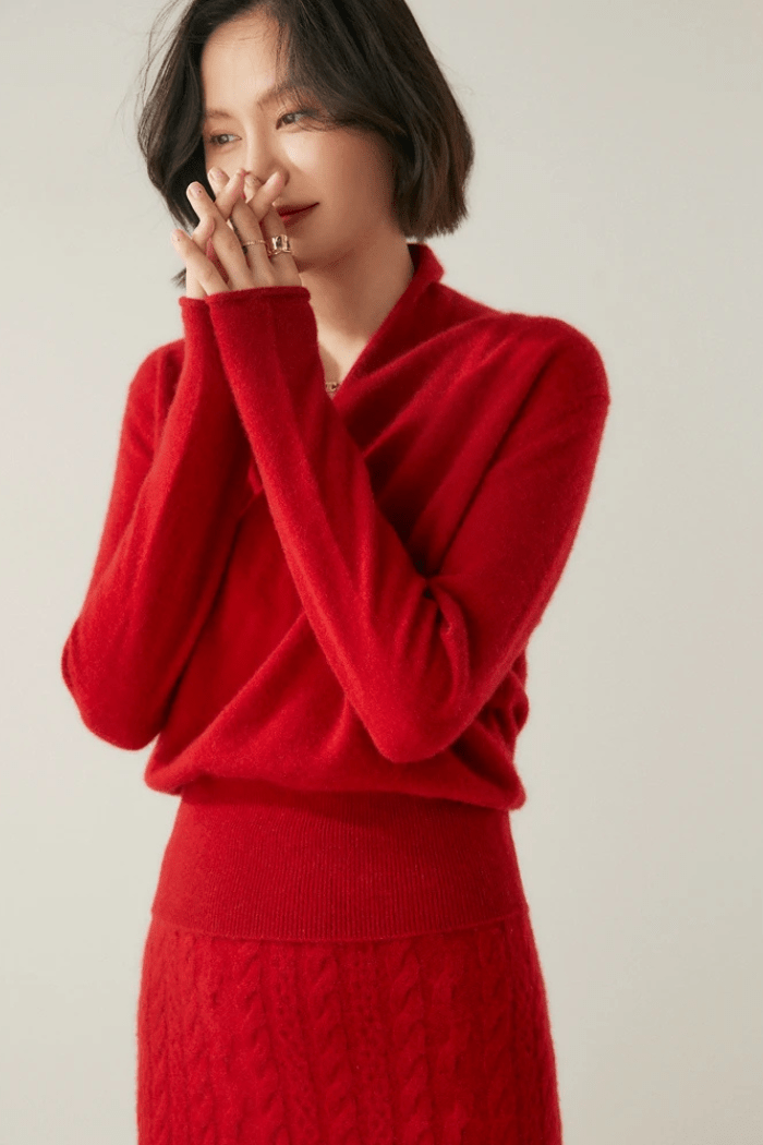 Crossover Collar Sweater For Women | Lirina 8