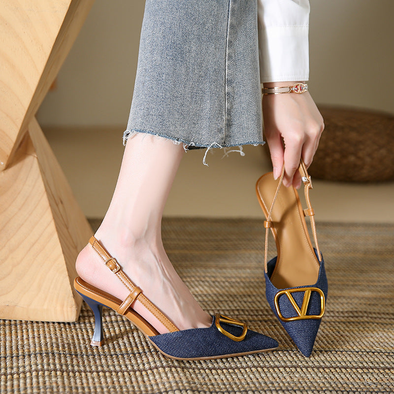 Denim Stilettos Stylish Design For Women | Jorinda 1