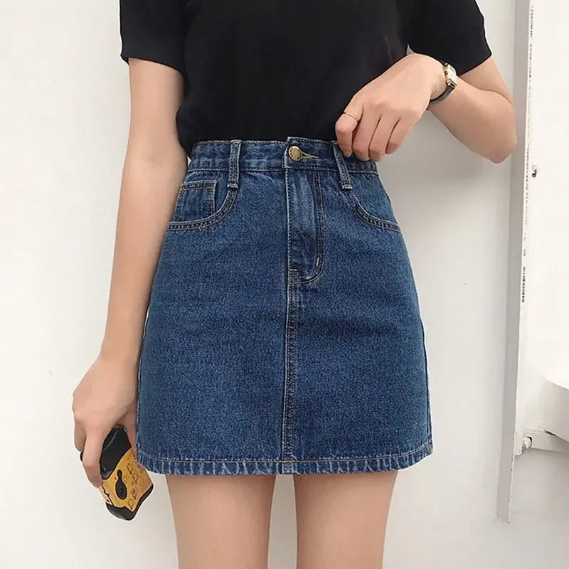 Duna | High Waist Denim Mini Skirt 9