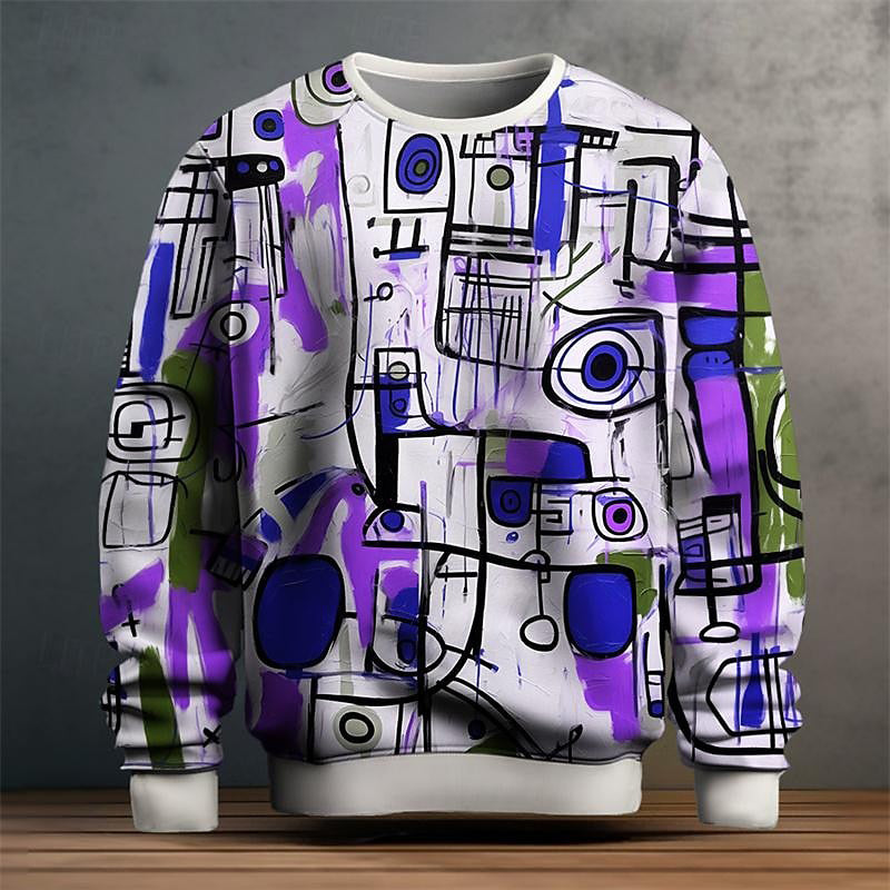 Geometric Pattern Sweater For Men | Lirven 4