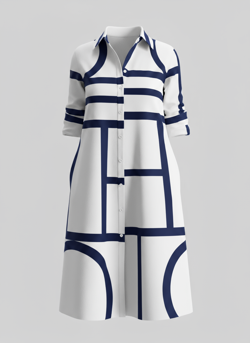 Geometric Print Dress For Women | Liora 4