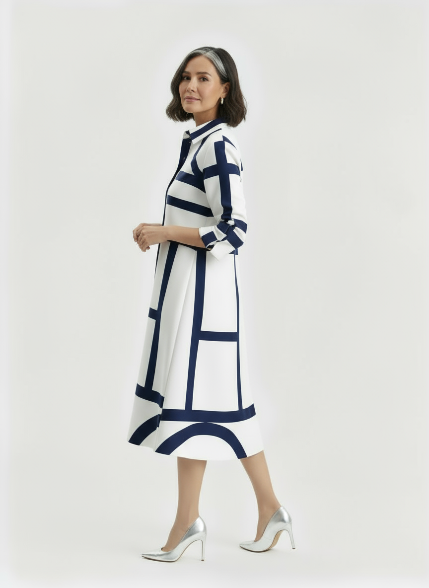 Geometric Print Dress For Women | Liora 5