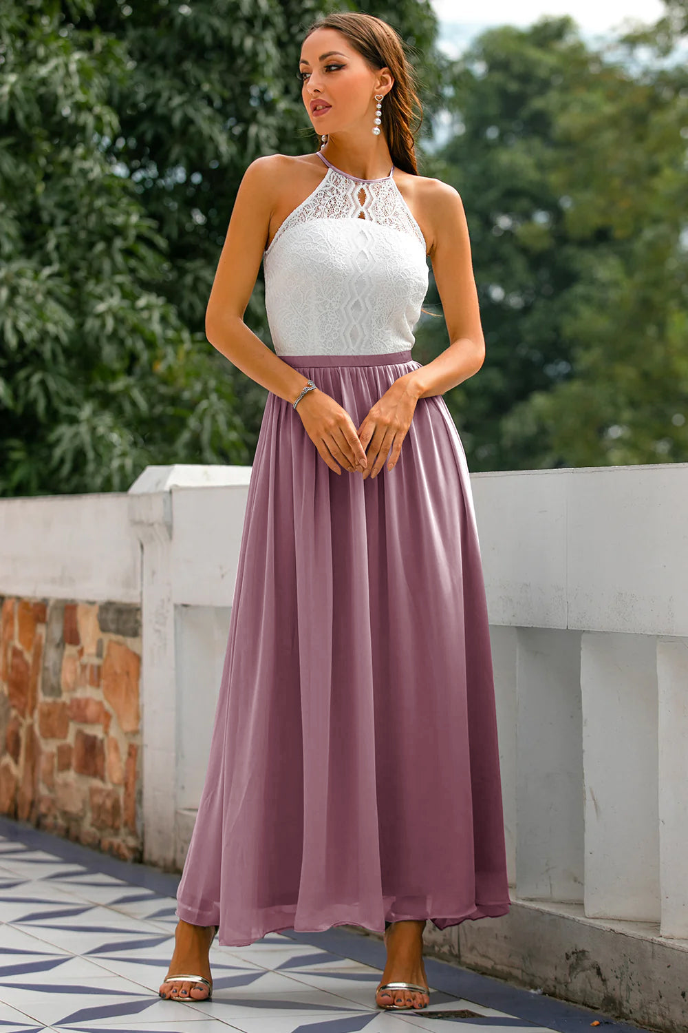 Haven | Halter Maxi Wedding Guest Dress 12
