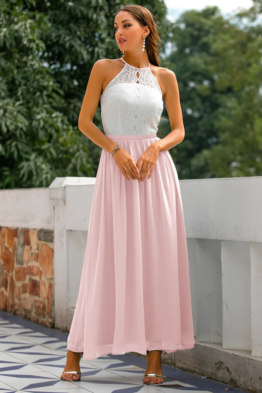 Haven | Halter Maxi Wedding Guest Dress 13