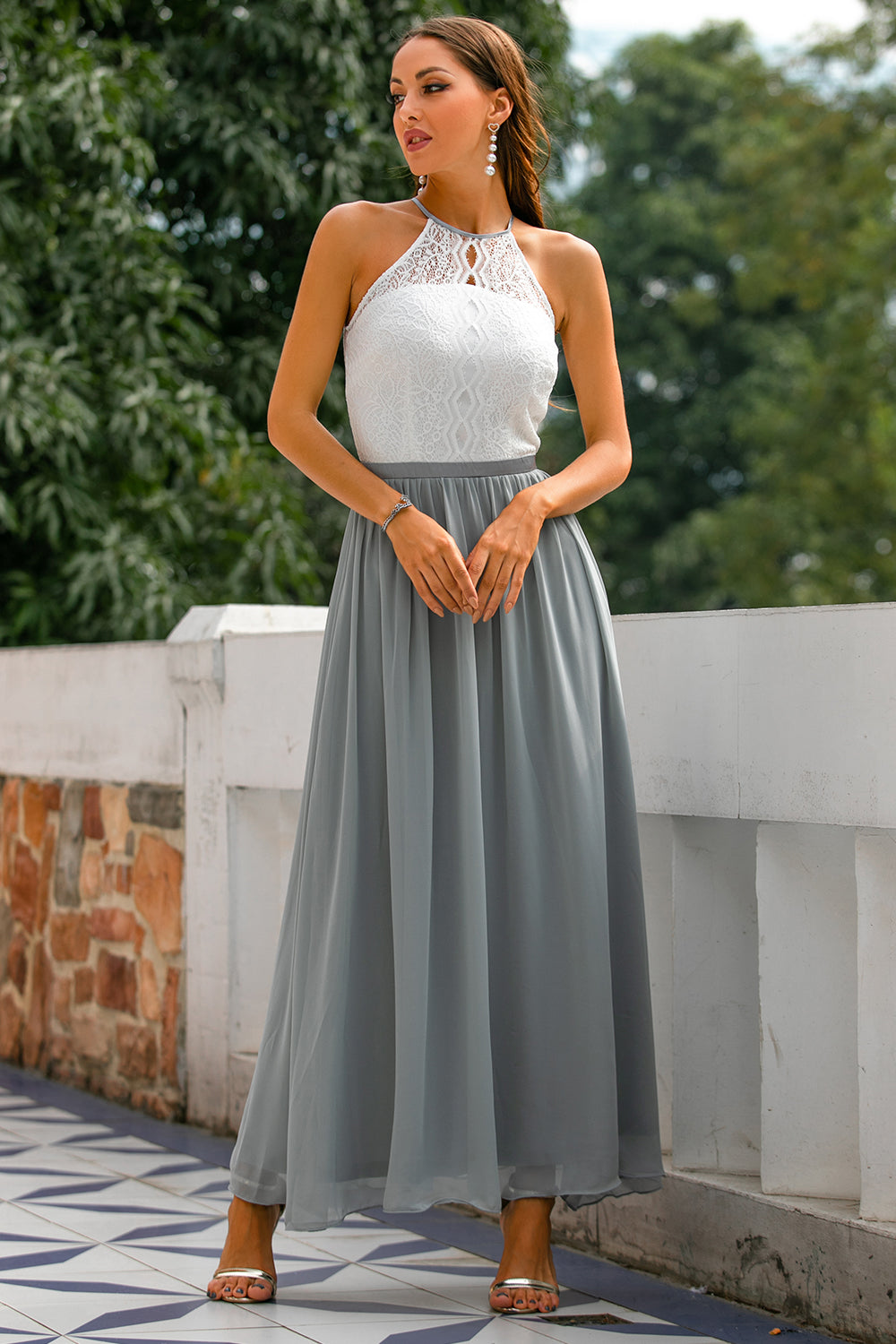 Haven | Halter Maxi Wedding Guest Dress 5
