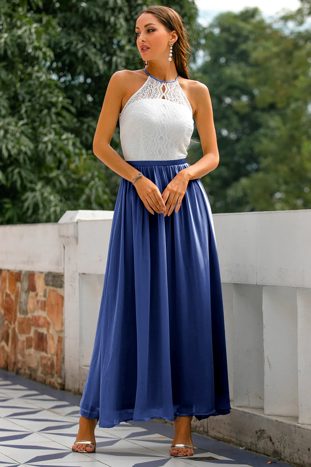 Haven | Halter Maxi Wedding Guest Dress 8