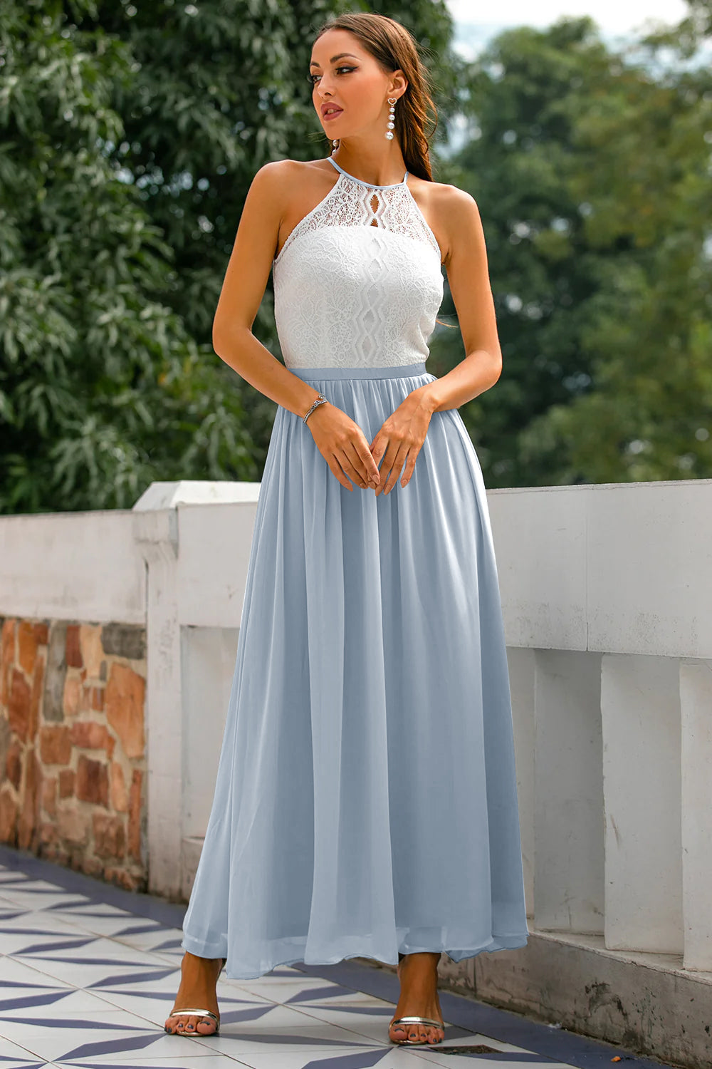 Haven | Halter Maxi Wedding Guest Dress 9
