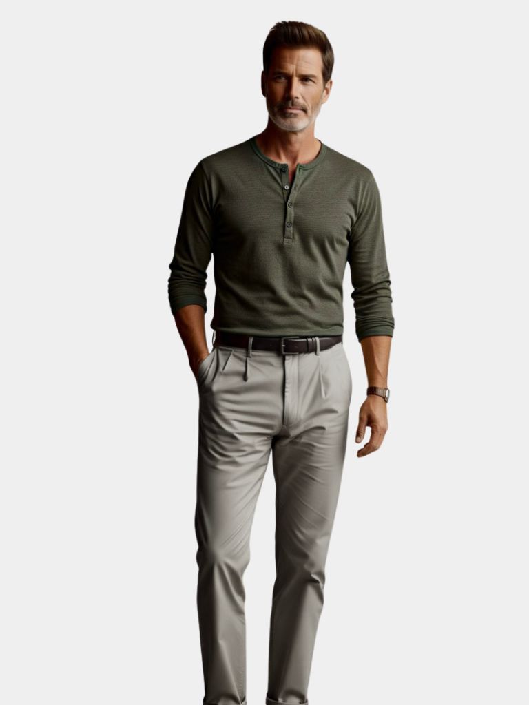 Hendry | Henley Neck Long Sleeve T-Shirt 3