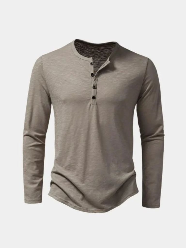 Hendry | Henley Neck Long Sleeve T-Shirt 7