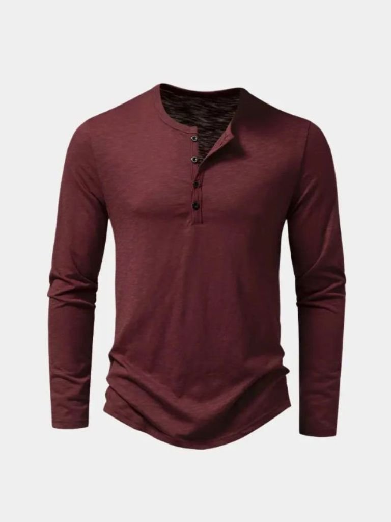 Hendry | Henley Neck Long Sleeve T-Shirt 9