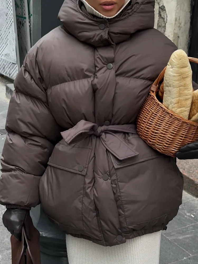 Hooded Cotton Jacket Casual Style For Women | Zephyra 0