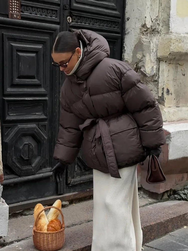 Hooded Cotton Jacket Casual Style For Women | Zephyra 3