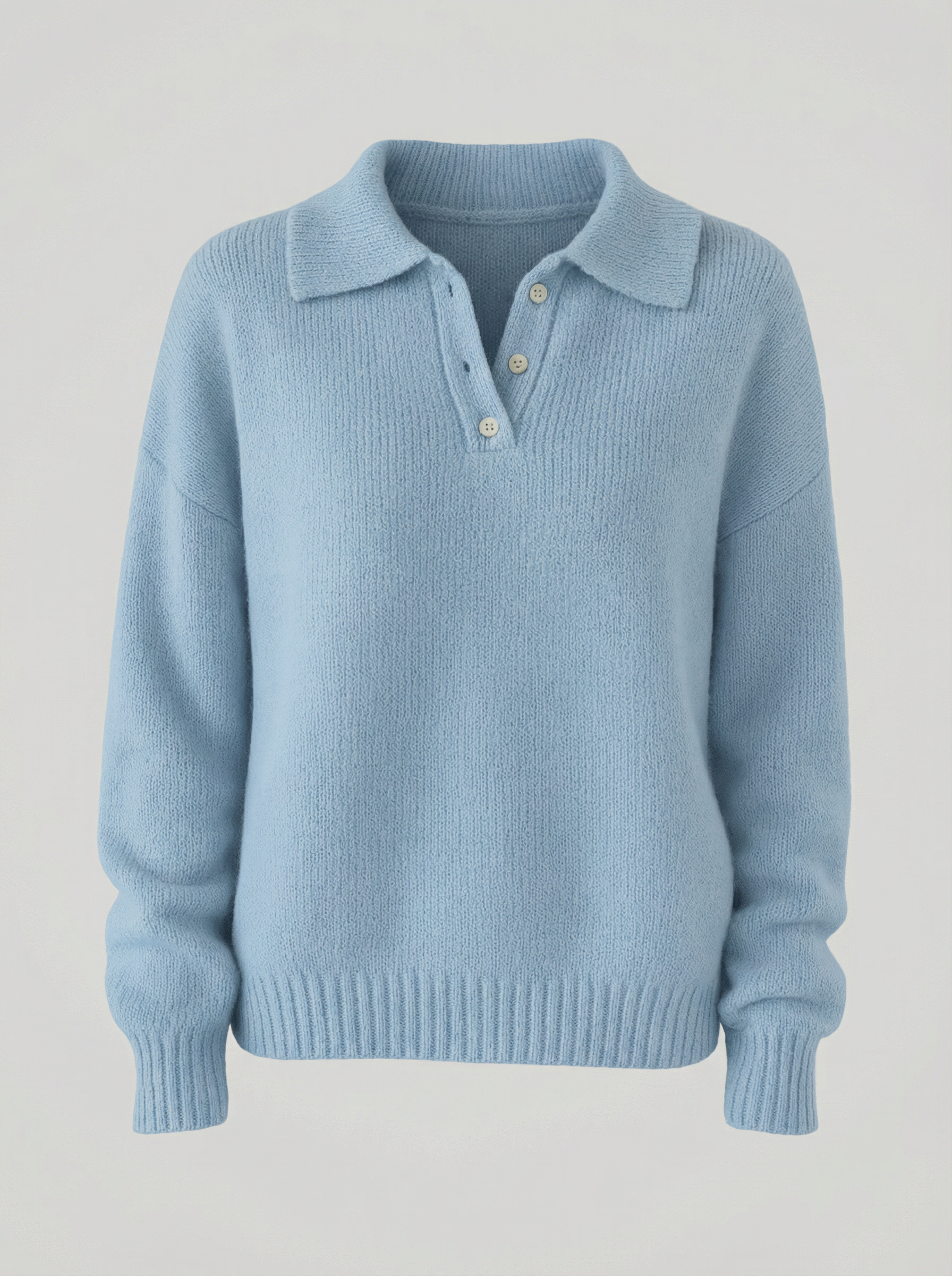 Kinta | Knitted Polo Sweater in Soft Fabric