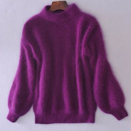 Knitted Angora Sweater Stylish Fit For Women | Vesperi 4